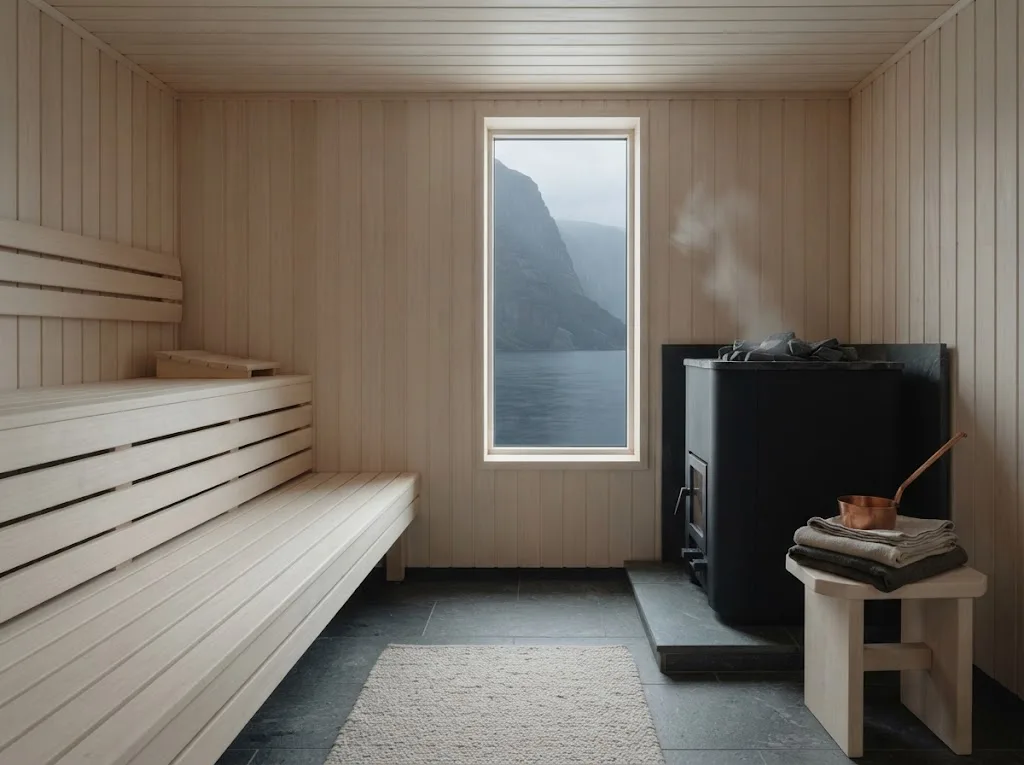 Artist's impression of the sauna in the Quay Suite